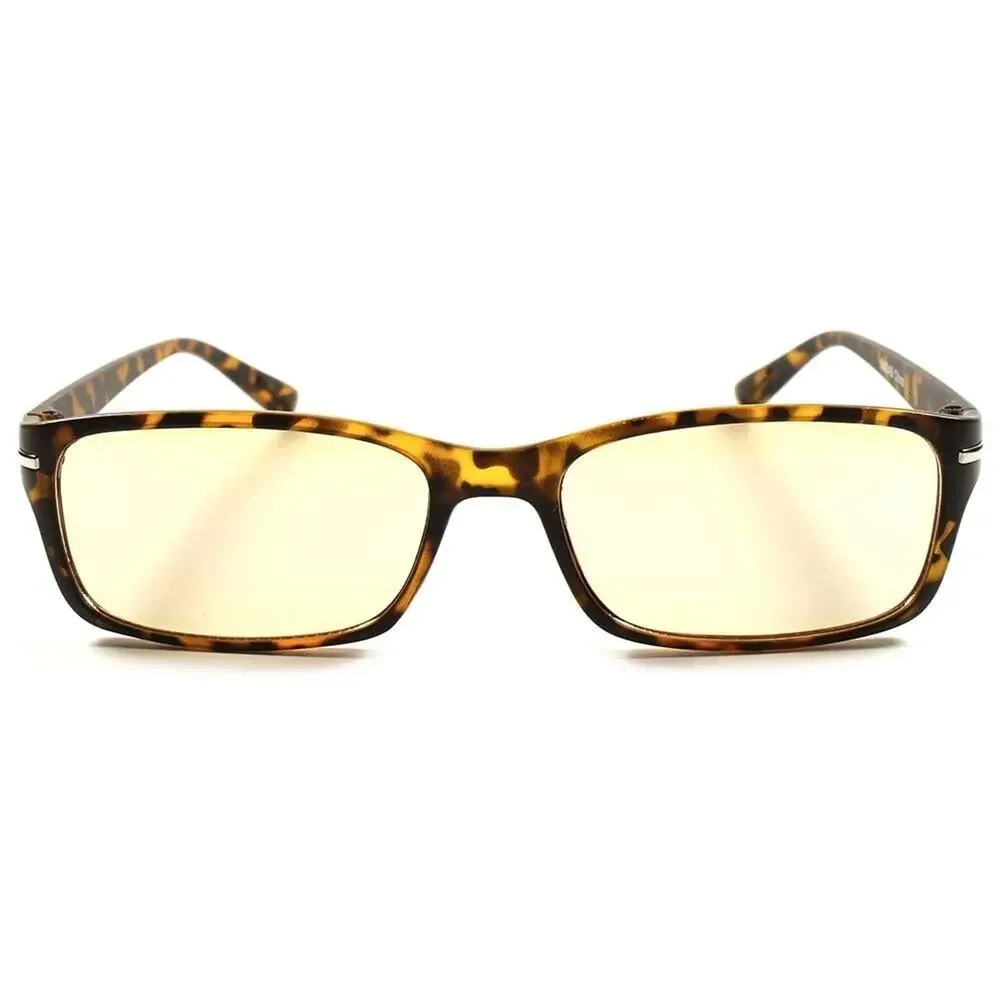 Yellow Tint Non Magnified Mens Womens Computer Reader Reading Glasses F43